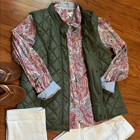 Talbots Paisley Button Down Shirt - Picture 1 of 9